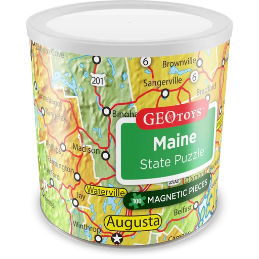 Maine State 100 Piece Magnetic Jigsaw Puzzle Geotoys - for just $11.99! 