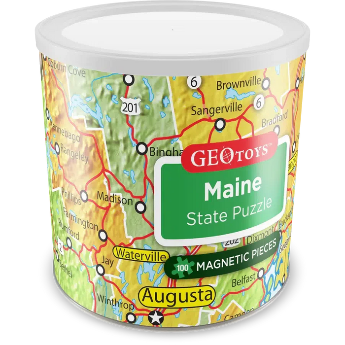 Maine State 100 Piece Magnetic Jigsaw Puzzle Geotoys - for just $11.99! 