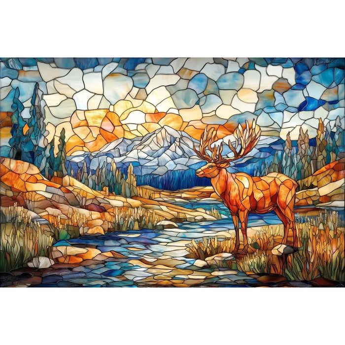 Majestic Moose 1000 Piece Jigsaw Puzzle Trippy - for just $19.99! 