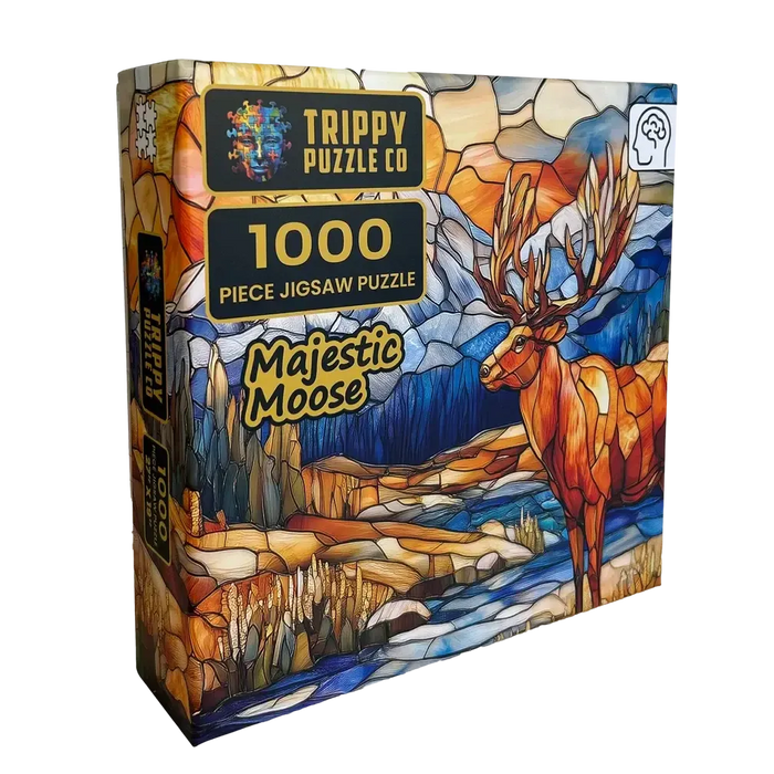 Majestic Moose 1000 Piece Jigsaw Puzzle Trippy - for just $19.99! 