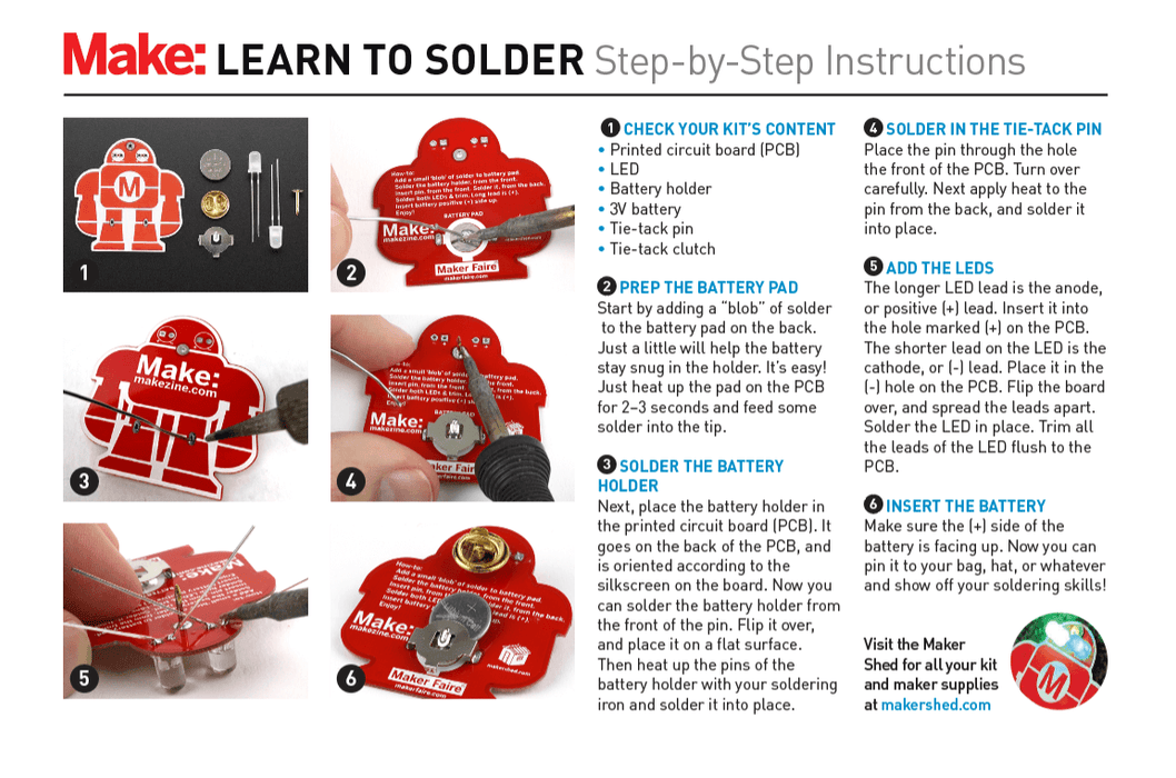Makey Robot Solder Skill Badges - Pack of 50 - for just $180! 