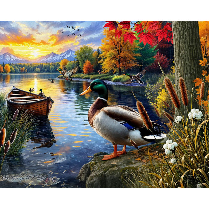 Mallard Morning Glow 1000 Piece Jigsaw Puzzle Springbok - for just $19.99! 