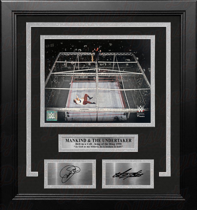 Mankind v. The Undertaker Hell in a Cell 8" x 10" Framed WWE Wrestling Photo with Engraved Autograph - for just $79.99! 