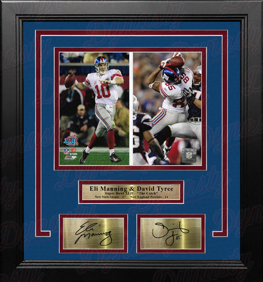 Eli Manning & David Tyree Super Bowl Catch NY Giants 8x10 Framed Photo with Engraved Autographs - for just $79.99! 