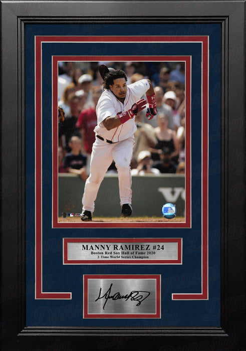 Manny Ramirez Running Action Boston Red Sox 8" x 10" Framed Baseball Photo with Engraved Autograph - for just $79.99! 