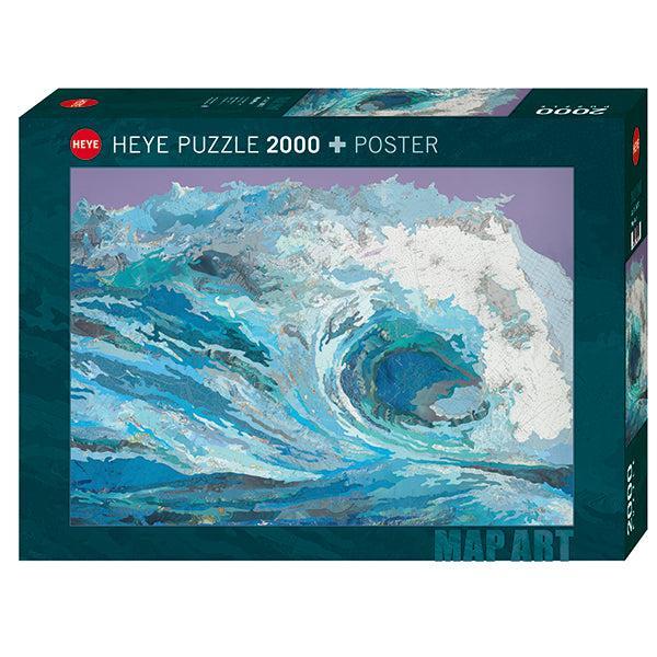 Map Wave Map Art 2000 Piece Jigsaw Puzzle Heye - for just $49.99! 