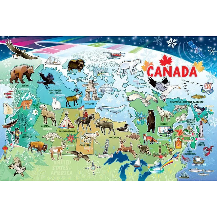 Map of Canada 35 Piece Floor Jigsaw Puzzle Cobble Hill - for just $19.99! 