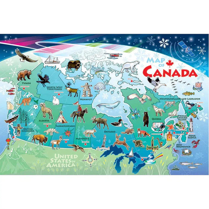 Map of Canada 48 Piece Floor Jigsaw Puzzle Cobble Hill - for just $19.99! 