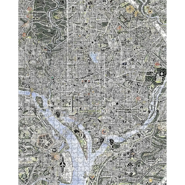 Map of DC & Declaration of Independence 1000 Piece Jigsaw Puzzle Pomegranate - for just $25.99! 