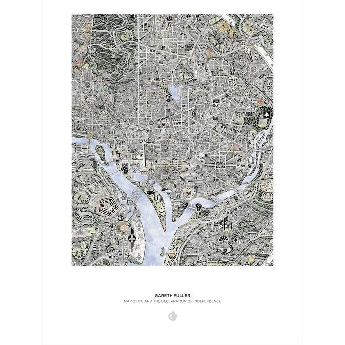Map of DC & Declaration of Independence 1000 Piece Jigsaw Puzzle Pomegranate - for just $25.99! 