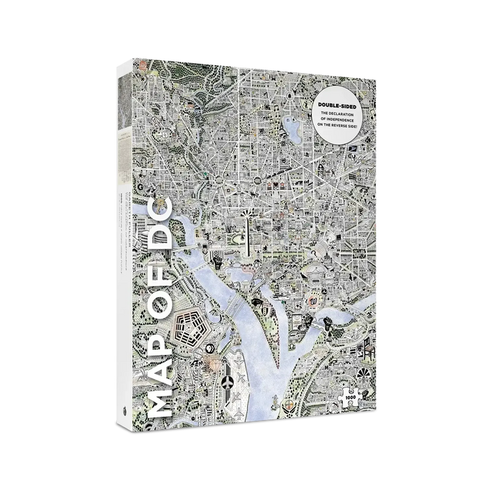 Map of DC & Declaration of Independence 1000 Piece Jigsaw Puzzle Pomegranate - for just $25.99! 