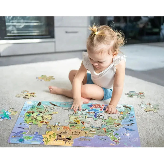 Map of the USA 35 Piece Floor Jigsaw Puzzle Cobble Hill - for just $19.99! 
