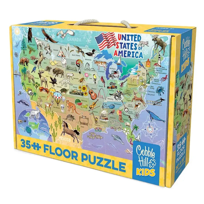 Map of the USA 35 Piece Floor Jigsaw Puzzle Cobble Hill - for just $19.99! 