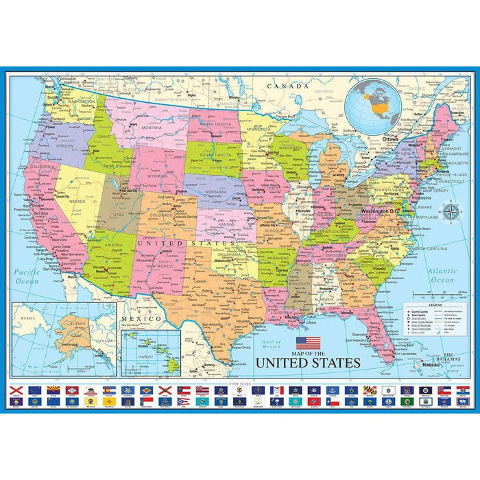 Map of the United States of America 1000 Piece Jigsaw Puzzle Eurographics - for just $21.99! 