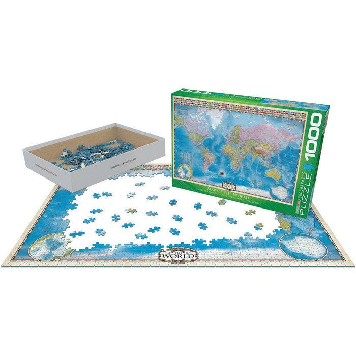 Map of the World 1000 Piece Jigsaw Puzzle Eurographics - for just $21.99! 