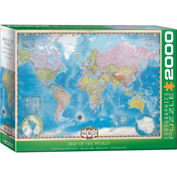 Map of the World 2000 Piece Jigsaw Puzzle Eurographics - for just $29.99! 