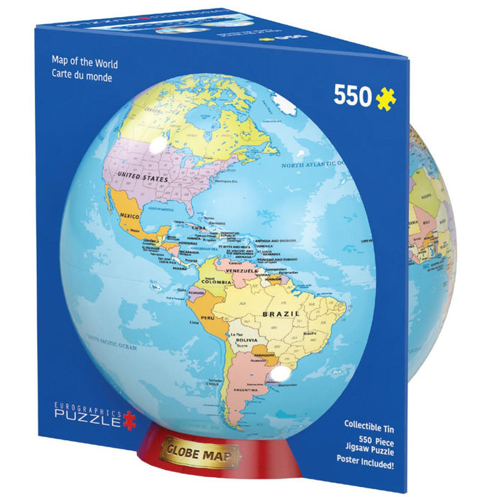 Map of the World 550 Piece Jigsaw Puzzle in Tin Eurographics - for just $23.99! 