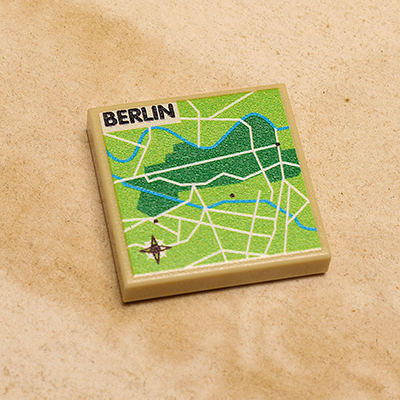 Berlin, Germany Map (2x2 Tile) (LEGO) - Premium Custom LEGO Parts - Just $1.50! Shop now at Retro Gaming of Denver