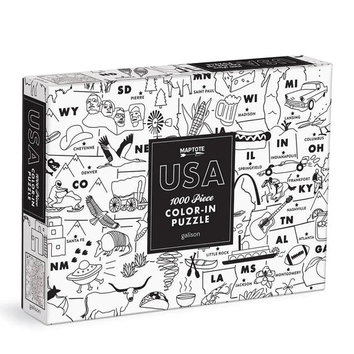 Maptote USA Color-In 1000 Piece Jigsaw Puzzle Galison - for just $19.99! 