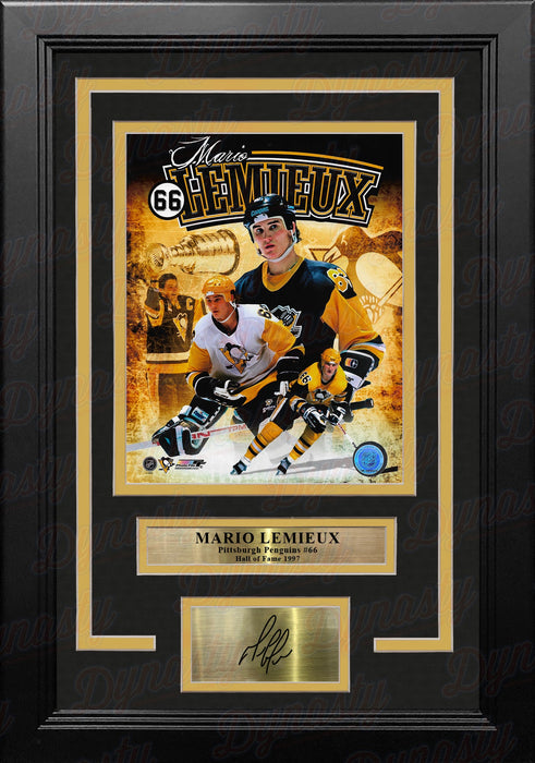 Mario Lemieux Pittsburgh Penguins 8x10 Framed Hockey Collage Photo with Engraved Autograph - for just $79.99! 