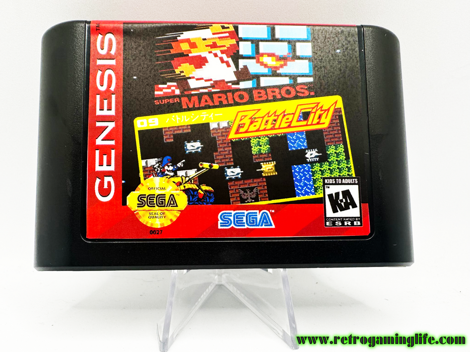 Super Mario Bros & Battle City Sega Genesis Repro Game Cart - for just $19.99! 