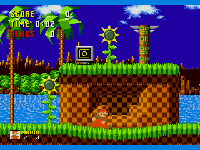 Mario in Sonic the Hedgehog Sega Genesis Repro Game Cart - for just $19.99! 