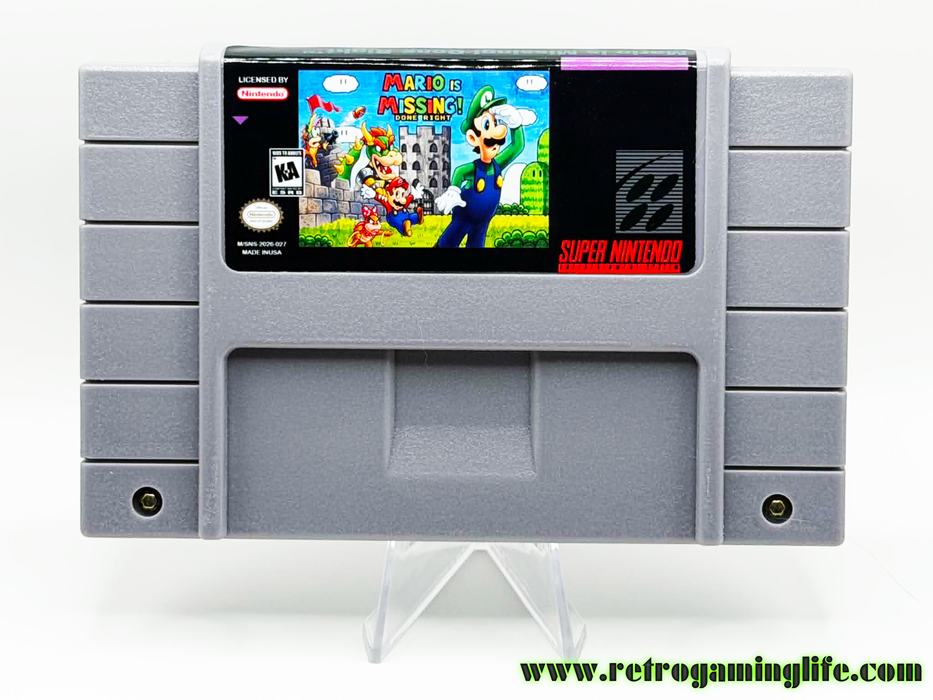 Mario Is Missing! Done Right (SNES) – Reproduction Cartridge - for just $29.99! 