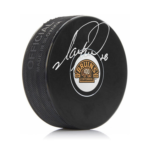 Mark Recchi Autographed Boston Bruins 100th Anniversary Hockey Logo Puck - for just $69.99! 