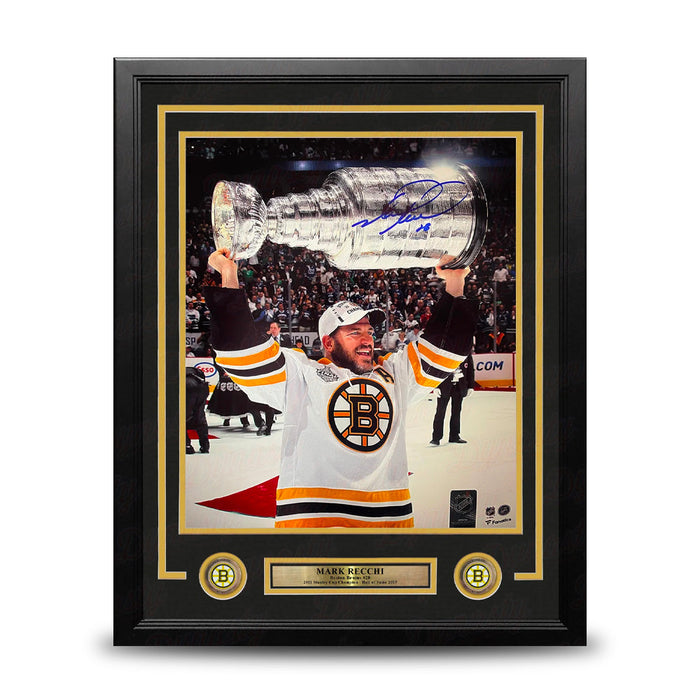 Mark Recchi 2011 Stanley Cup Champions Boston Bruins Autographed 11" x 14" Framed Hockey Photo - for just $119.99! 