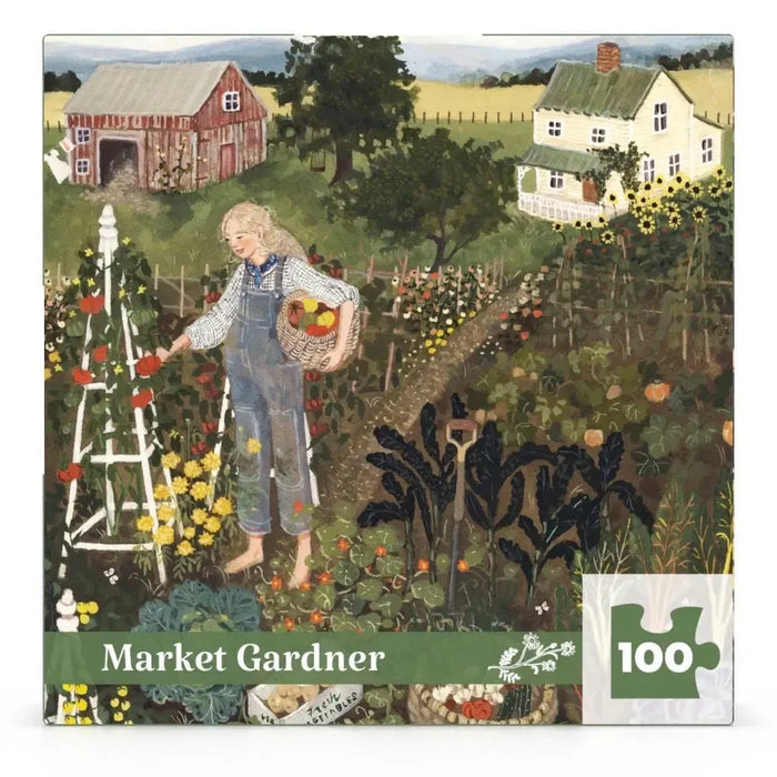 Market Gardener by Loré Pemberton 100 Piece Mini Jigsaw Puzzle NYPC - for just $14.99! 