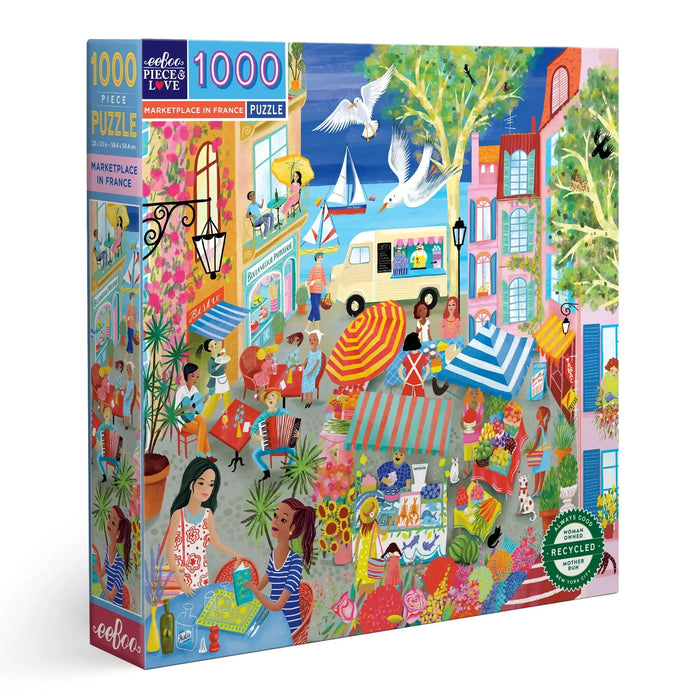 Marketplace in France 1000 Piece Jigsaw Puzzle eeBoo - for just $26.99! 