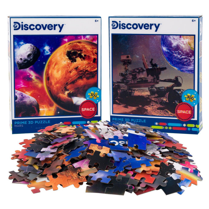 Mars & Mars Rover Set of 2 300 Piece Lenticular Jigsaw Puzzles Prime 3D - for just $19.99! 