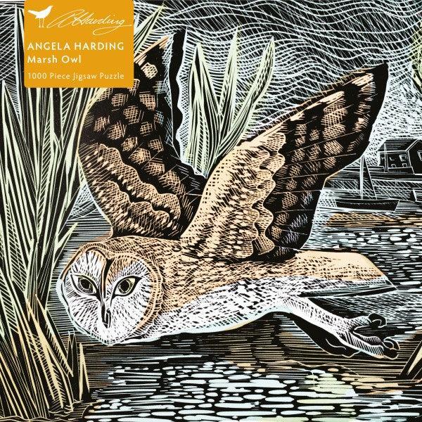 Marsh Owl by Angela Harding 1000 Piece Jigsaw Puzzle Flame Tree - for just $19.99! 