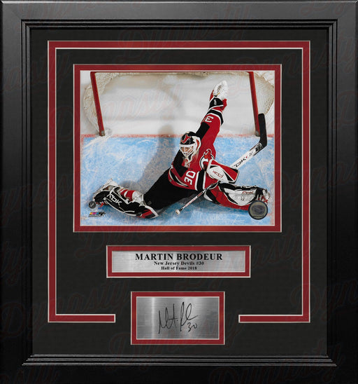 Martin Brodeur Save New Jersey Devils 8" x 10" Framed Hockey Photo with Engraved Autograph - for just $79.99! 
