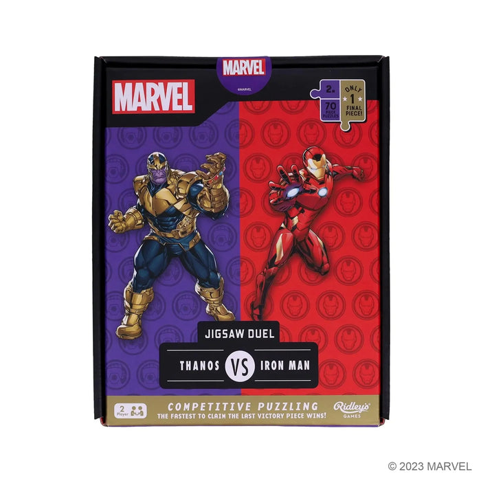 Marvel Iron Man vs. Thanos Set of 2 70 Piece Jigsaw Duel Puzzles Ridley - for just $14.99! 