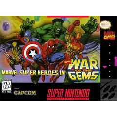 Front cover view of Marvel Super Heroes In War Of The Gems - Super Nintendo