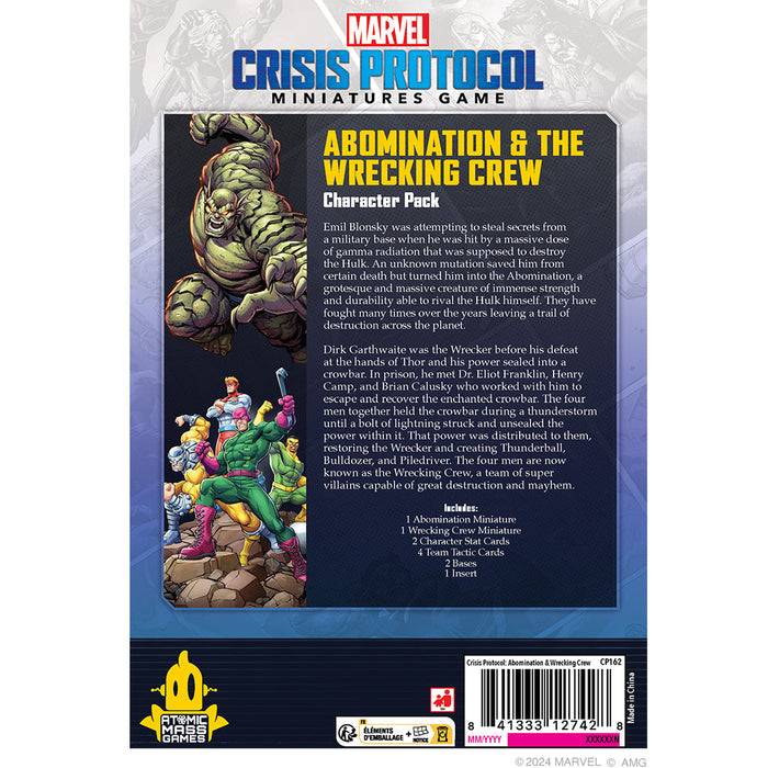 Marvel Crisis Protocol: Abomination & The Wrecking Crew Character Pack - for just $59.99! 