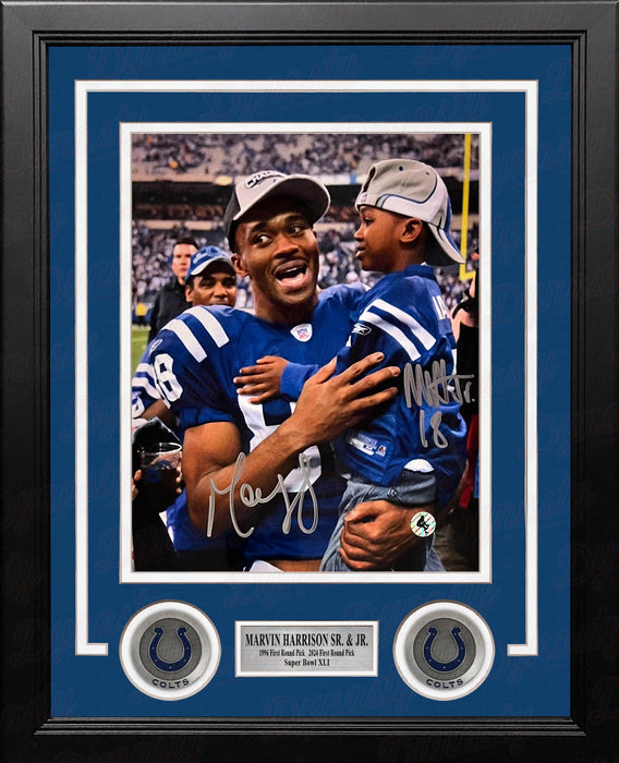 Marvin Harrison, Sr. & Jr. Indianapolis Colts Autographed 8" x 10" Framed Football Photo - for just $249.99! 