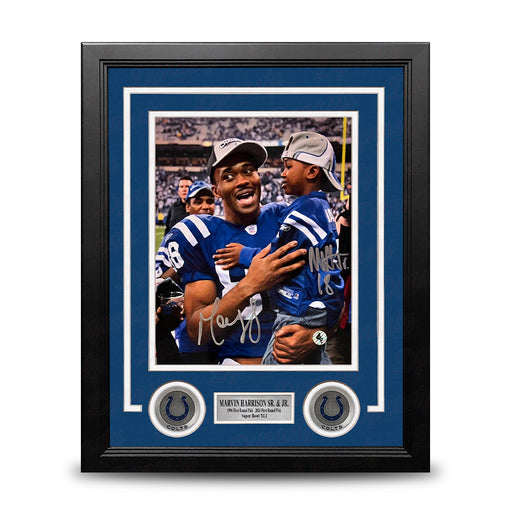 Marvin Harrison, Sr. & Jr. Indianapolis Colts Autographed 8" x 10" Framed Football Photo - for just $249.99! 