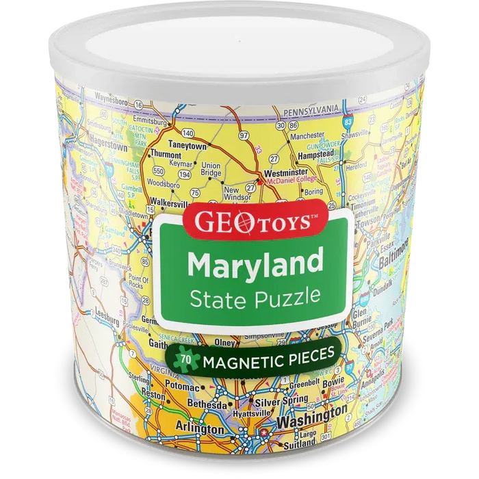 Maryland State 70 Piece Magnetic Jigsaw Puzzle Geotoys - for just $11.99! 
