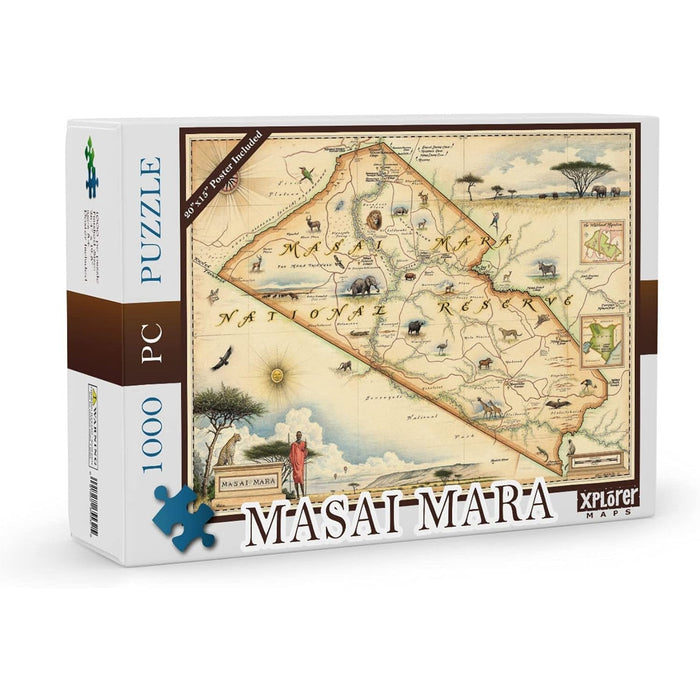 Masai Mara 1000 Piece Jigsaw Puzzle Xplorer Maps - for just $24.99! 