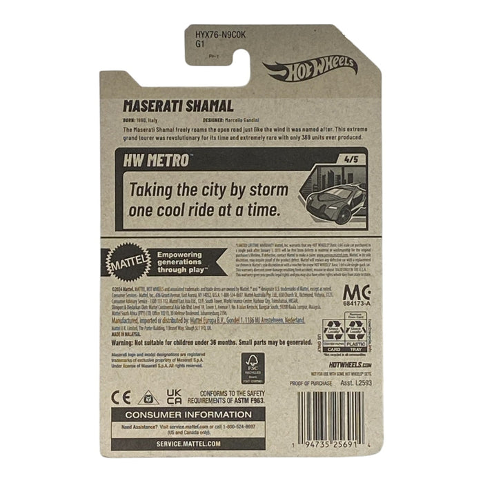 Hot Wheels Maserati Shamal - HW Metro Series 4/5 - for just $1.79! 