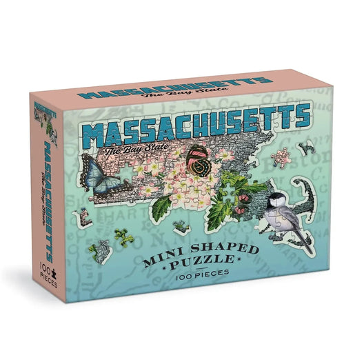 Massachusetts 100 Piece Mini Shaped Jigsaw Puzzle Galison - for just $7.99! 