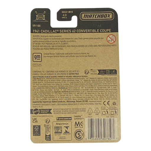 Matchbox 1941 Cadillac Series 62 Convertible Coupe - Matchbox Series 59/100 - for just $1.89! 