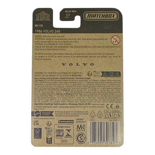 Matchbox 1986 Volvo 240 - Matchbox Series 88/100 - for just $1.79! 