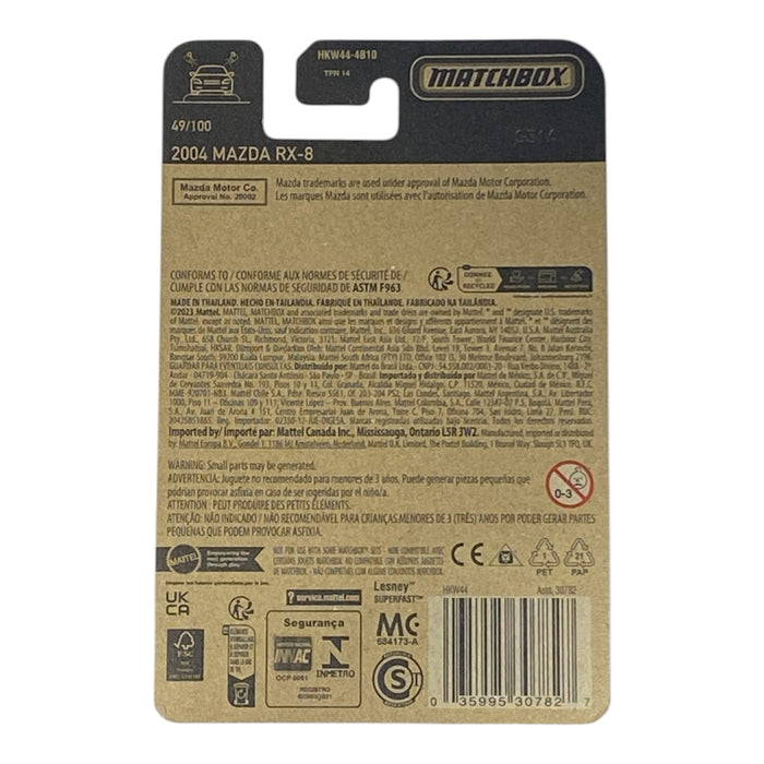 Matchbox 2004 Mazda RX-8 - Matchbox 70 Years Series 49/100 - for just $1.79! 