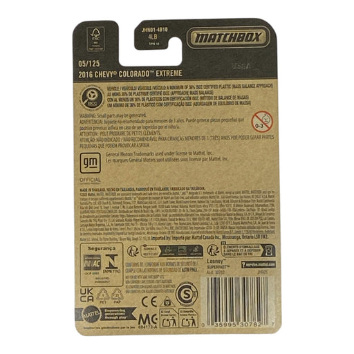 Matchbox 2016 Chevy Colorado Extreme - 2026 Matchbox Series 05/125 - for just $1.99! 