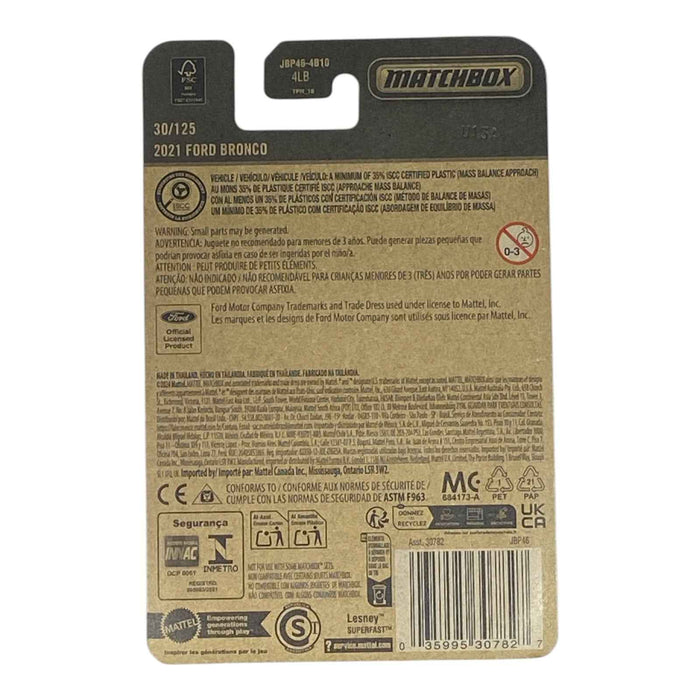 Matchbox 2021 Ford Bronco - 2025 Matchbox Series 30/125 - for just $1.79! 