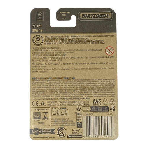Matchbox BMW 1M - 2025 Matchbox Series 21/125 - for just $1.79! 
