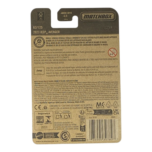 Matchbox Jeep Avenger - 2025 Matchbox Series 63/125 - for just $1.79! 